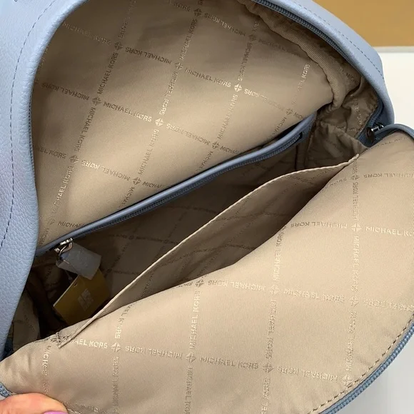 MICHAEL KORS DENIM COLOR 
Maisie Medium Pebbled Leather 2-in-1 Backpack - Picture 15 of 16